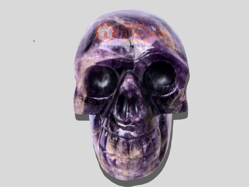 Amethyst Skull Handmade Statue Halloween Gift